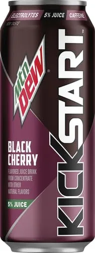 Mountain Dew Kickstart Energy Drink, Black Cherry, 16 oz (Pack of 1)
