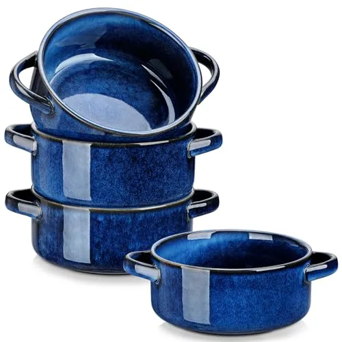 vancasso Starry French Onion Soup Bowls, 30 Oz Soup Crocks Set of 4