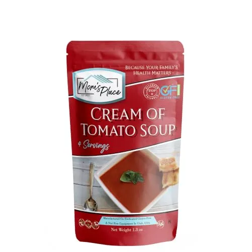 Mom’s Place Gluten-Free & Dairy-Free Cream of Tomato Soup Mix, 4 Servings, Kosher, Vegan, Nut Free, Dairy Free & Soy Free, 4 Servings, 1.3 oz