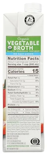 Bonafide Provisions Organic No Salt Added Vegetable Broth, 32 FZ