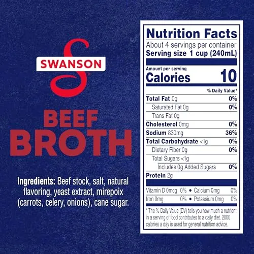 SWANSON S Beef Broth, 32 oz Carton (3 Pack)