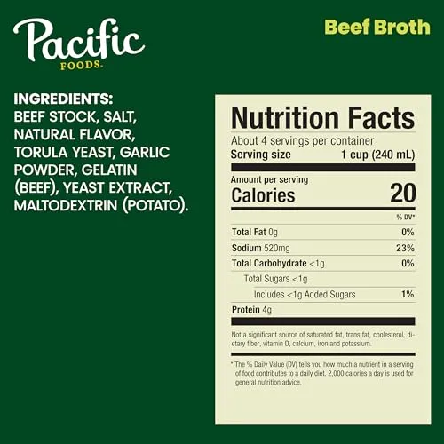 Pacific Foods Beef Broth, 32 OZ