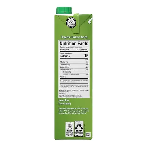 Pacific Foods Organic Turkey Broth, 32 OZ