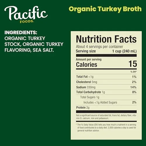 Pacific Foods Organic Turkey Broth, 32 OZ