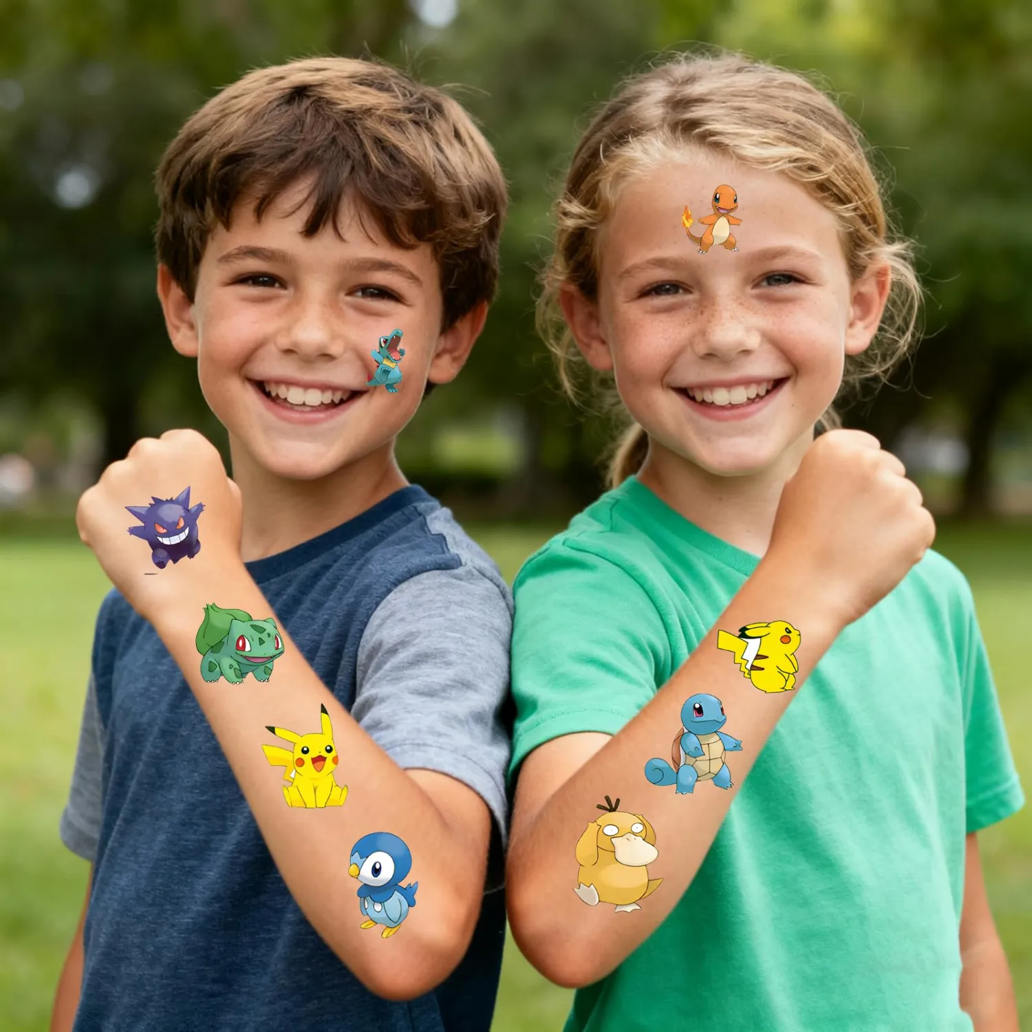 20Pcs Monster Temporary Tattoos for Kids, Birthday Party Favors, Cute Cartoon Game Decoration Sticker Gifts for Teen Girl Boys Home Activity Class Prizes Carnival Christmas Rewards