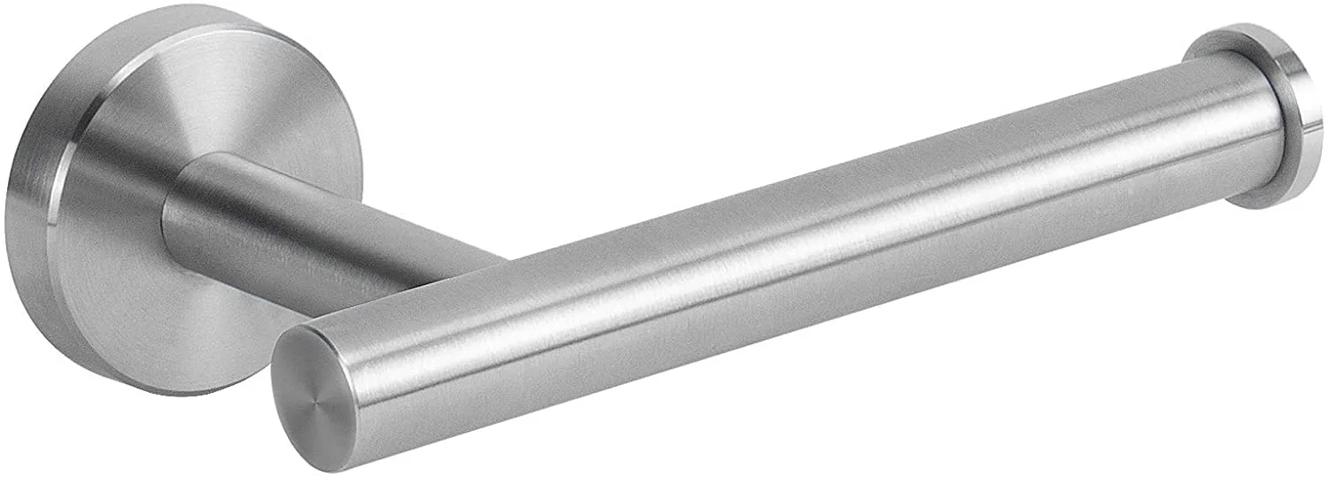 NearMoon Bathroom Toilet Paper Holder, Premium SUS304 Stainless Steel Rustproof Wall Mounted Toilet Roll Holder for Bathroom, Kitchen (1 Pack, Brushed Nickel)