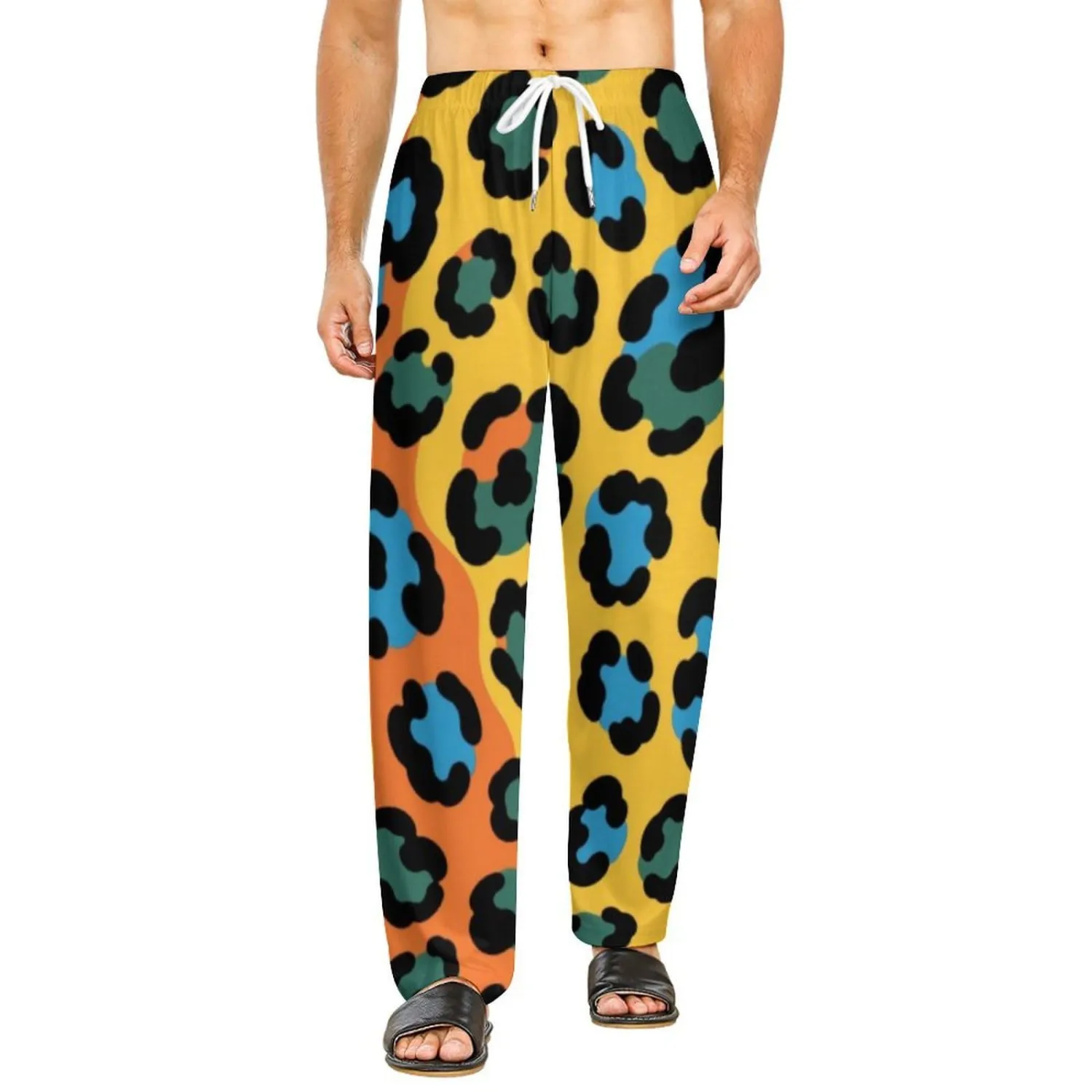 Men Extended Sizes Pajamas Pant Relaxed Fit Pajamas Pants for Home Sleep