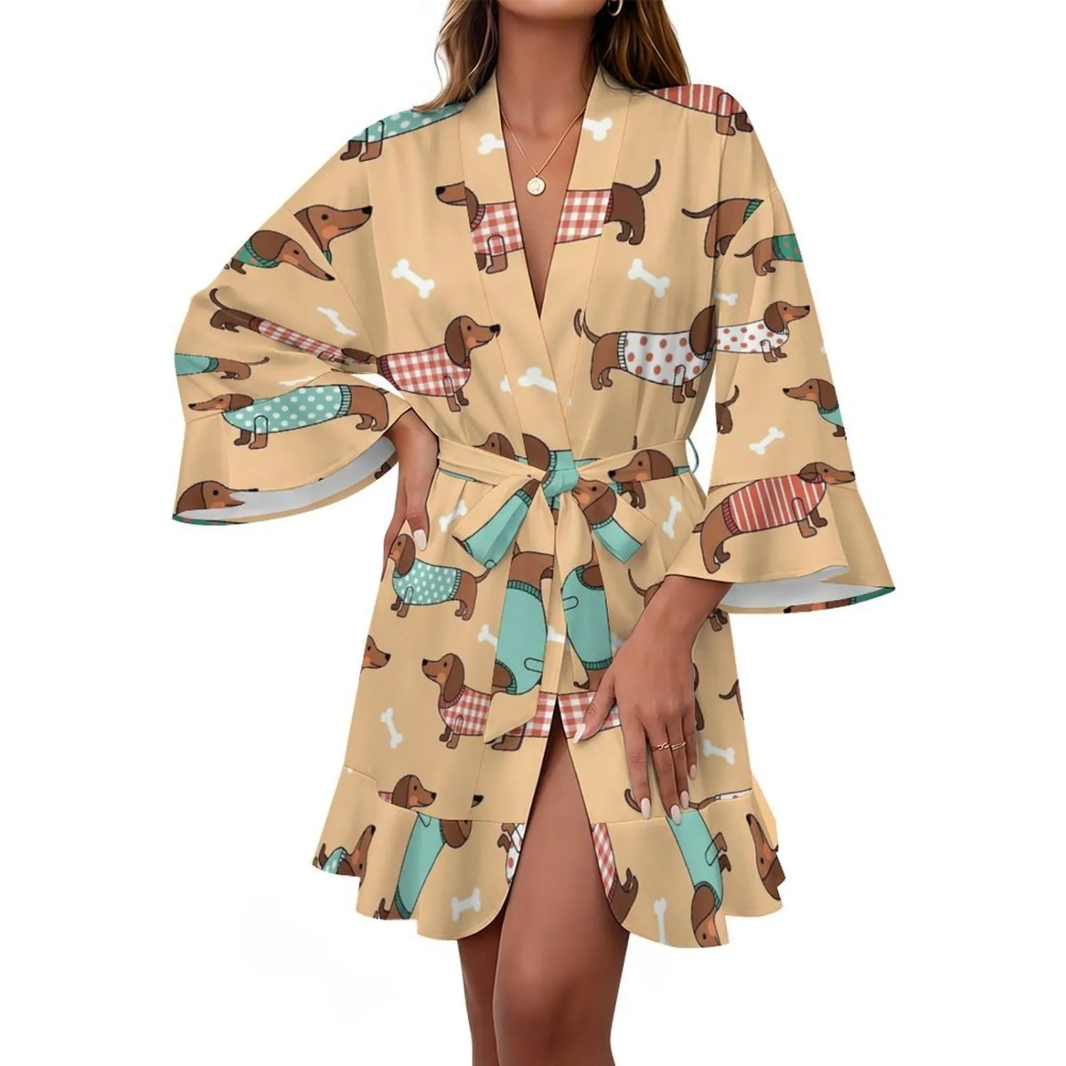 Women's Cozy Ruffle Pajamas Night Gown