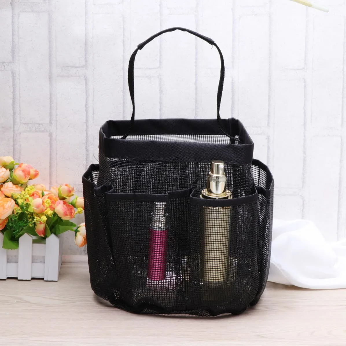 VICASKY Bathroom Storage Bag with Handles Eight Pocket Oxford Cloth