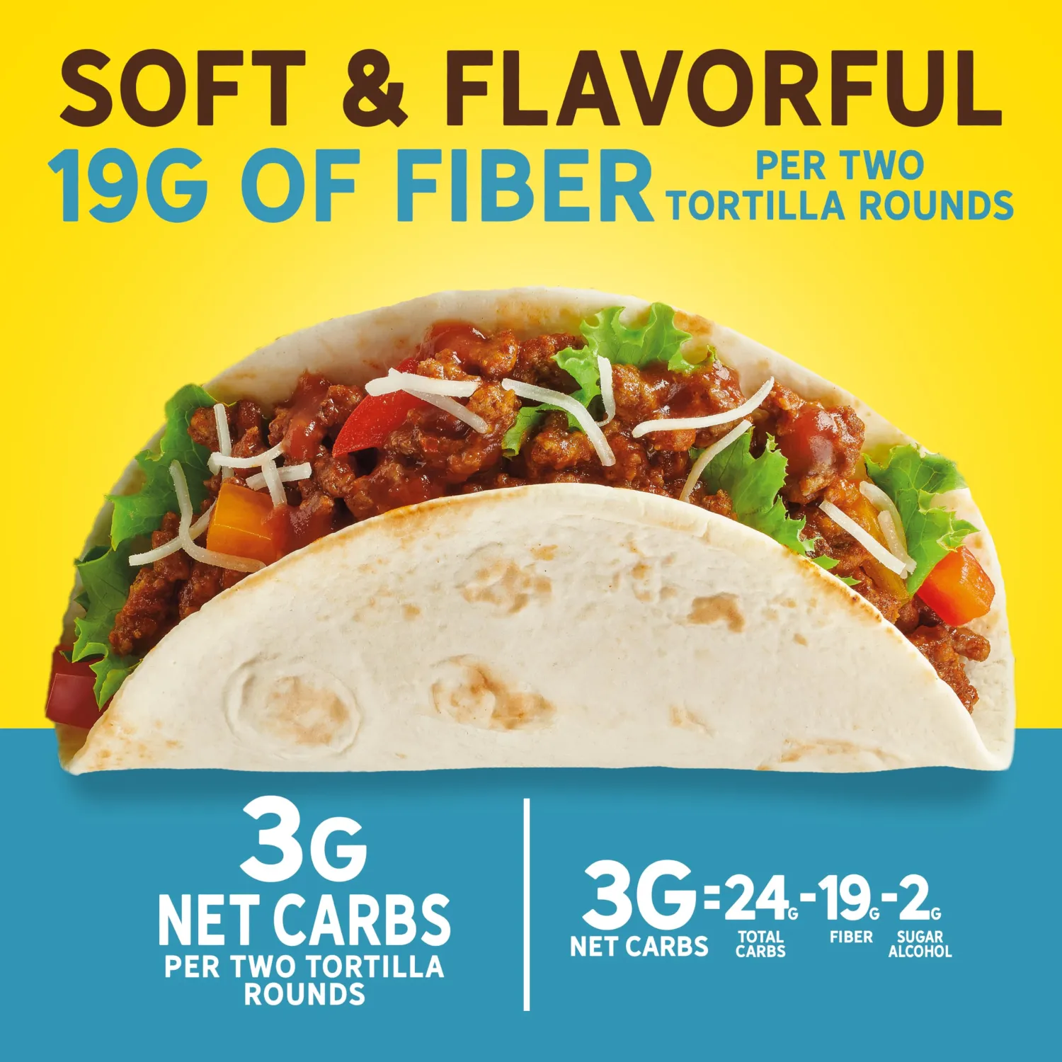 Old El Paso Carb Advantage Tortillas, 3g Net Carbs, High Fiber, 8 Ct