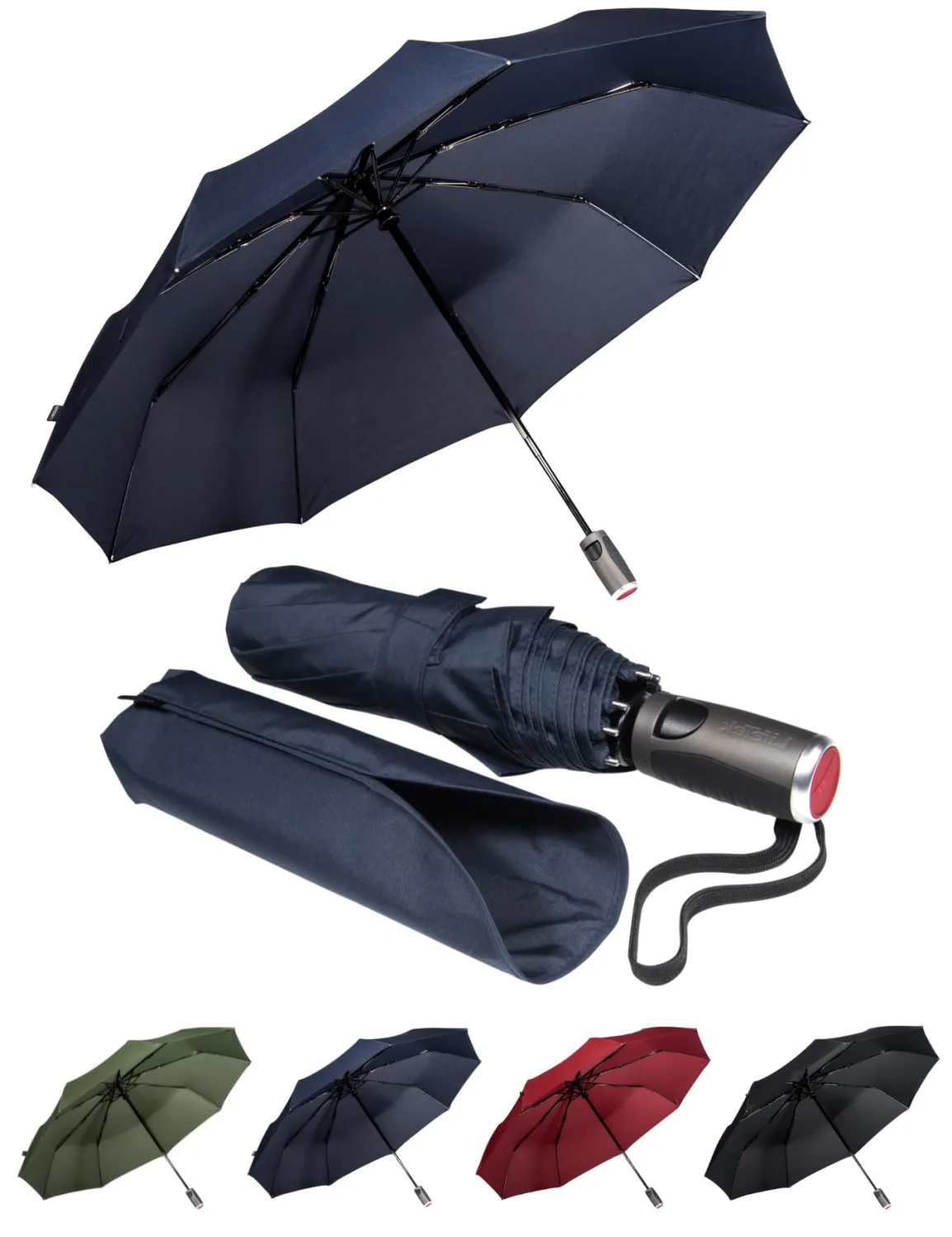 LifeTek Premium Travel Umbrella - Windproof & Compact for Men & Women, Automatic Open Close, Fits in Purse Laptop Bag or Backpack, Strong Frame for Heavy Rain & Sun UV Protection