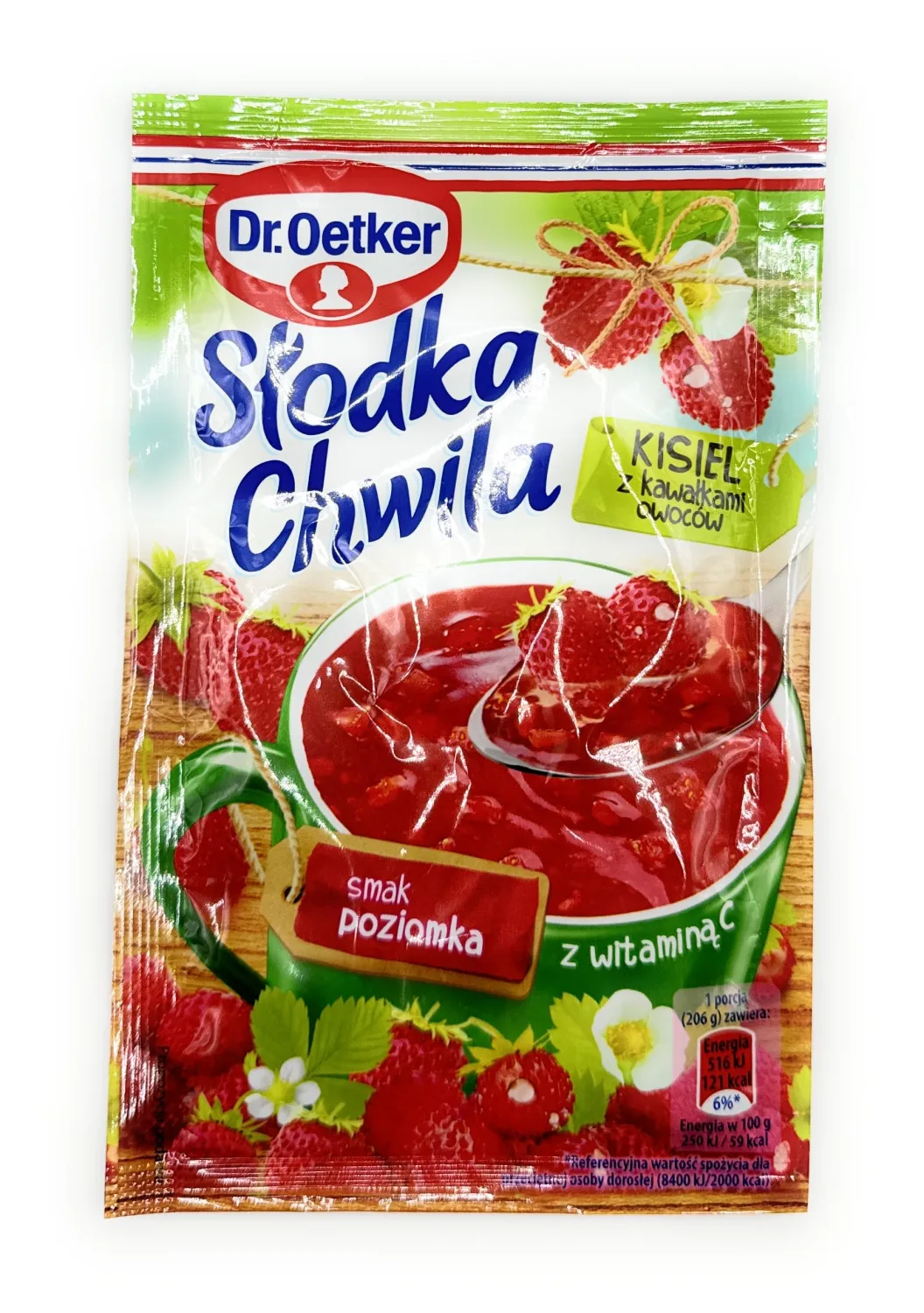 Dr Oetker Slodka Chwila Kisiel Wild Strawberry 5-pack 5x31.5g/5x1.1oz Eastern European Jelly Dessert