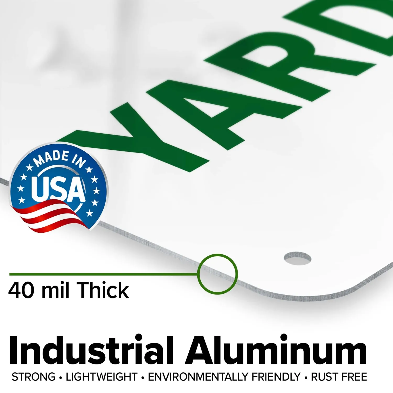 Yard Waste Only Sign, 10x7 Inches, Rust Free .040 Aluminum, Fade Resistant, Made in USA by My Sign Center