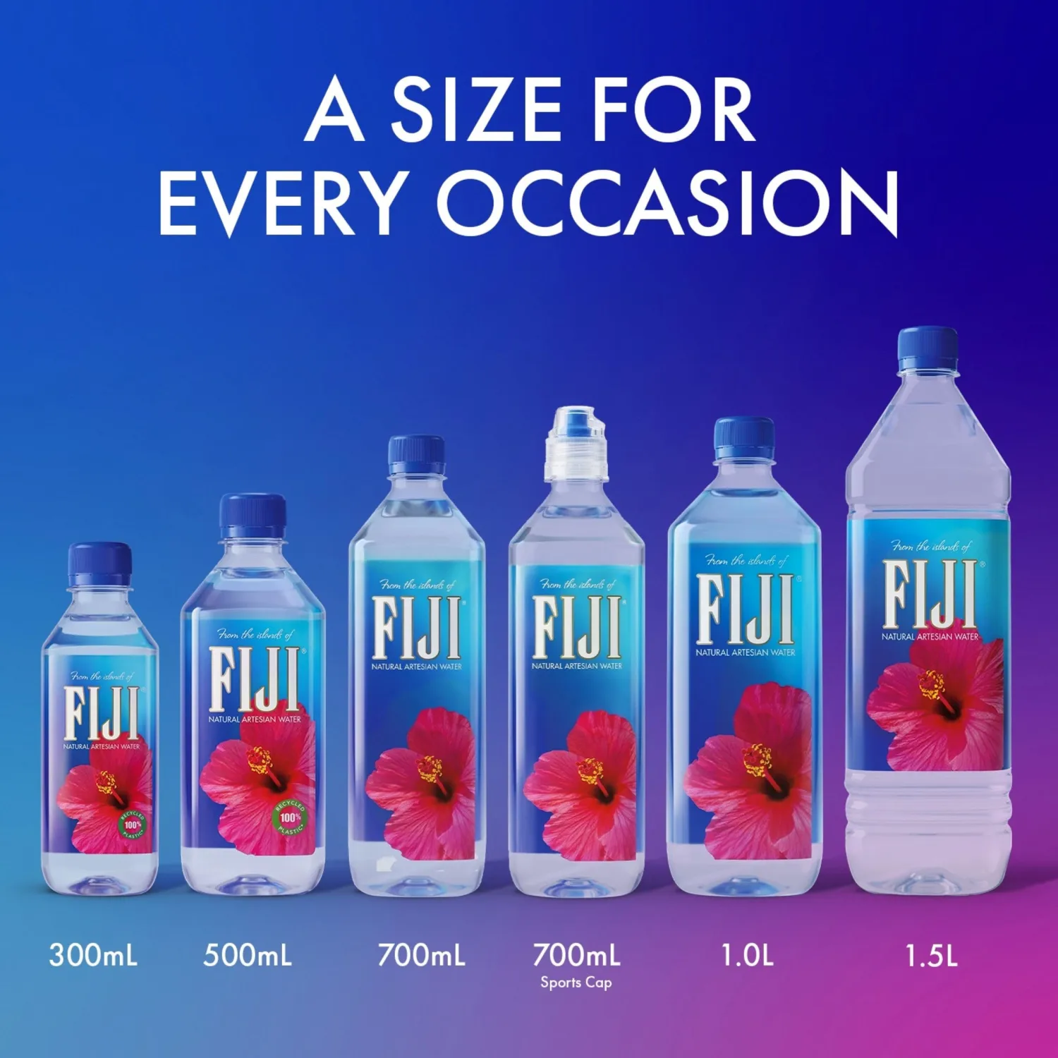 FIJI Natural Artesian Bottled Water 1 Liter / 33.8 Fl Ounce Bottle (Single)