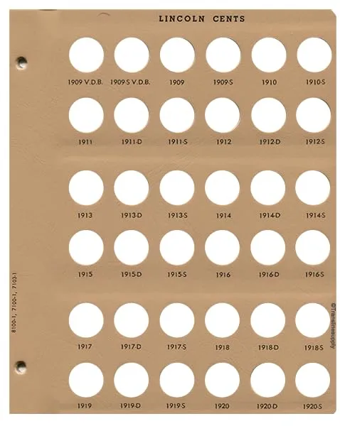 Dansco US Lincoln Cent Coin Album Two Volume Set with Slipcases 1909 – Date #8100 & #8104