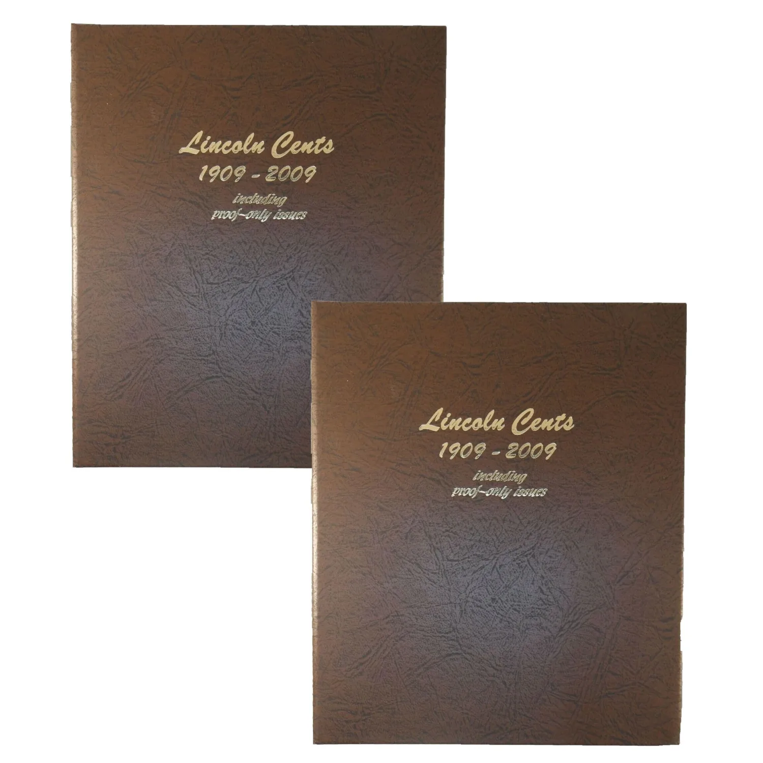 Dansco US Lincoln Cent Coin Album Two Volume Set with Slipcases 1909 – Date #8100 & #8104