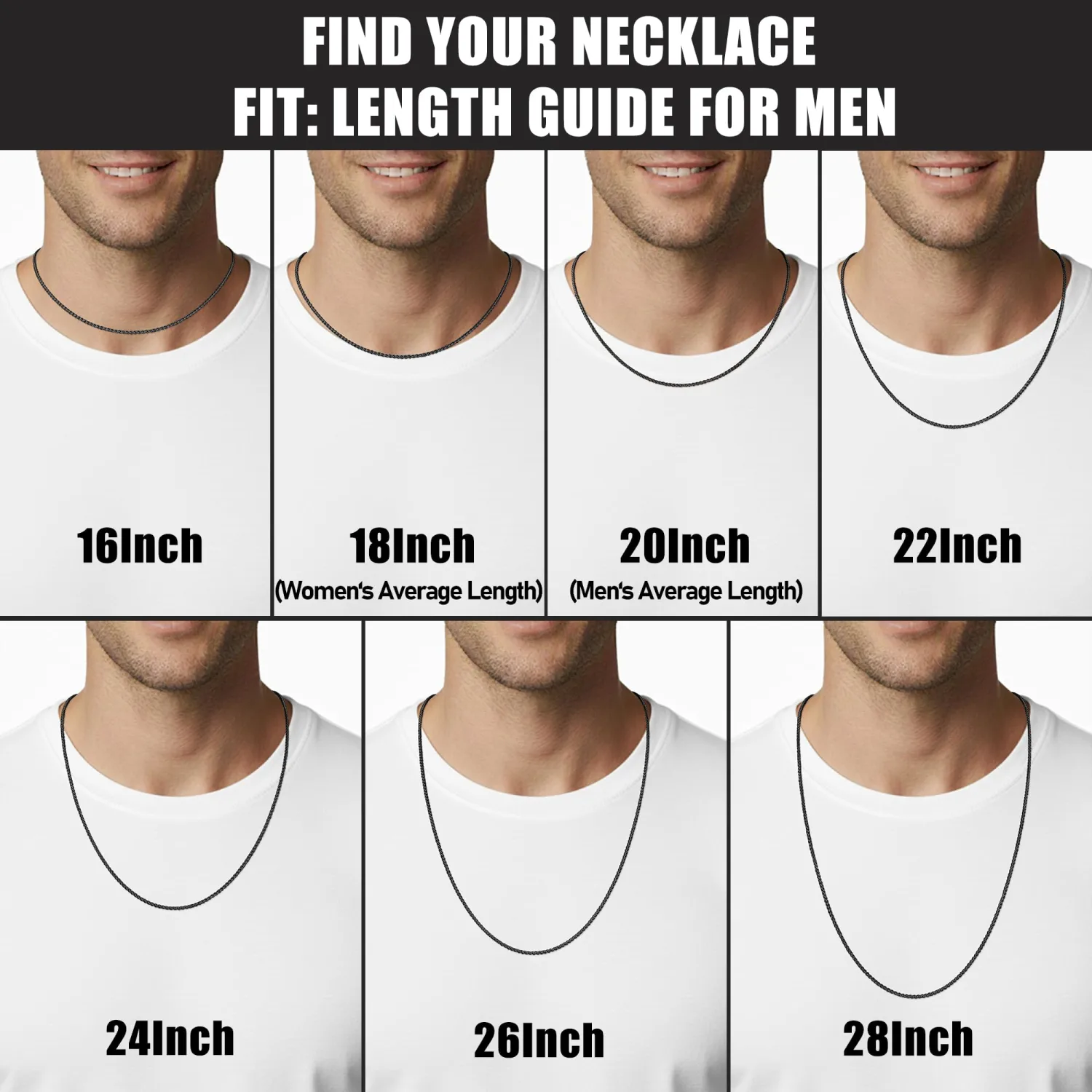 Fiusem Wheat Chains for Men Women, Stainless Steel Necklace
