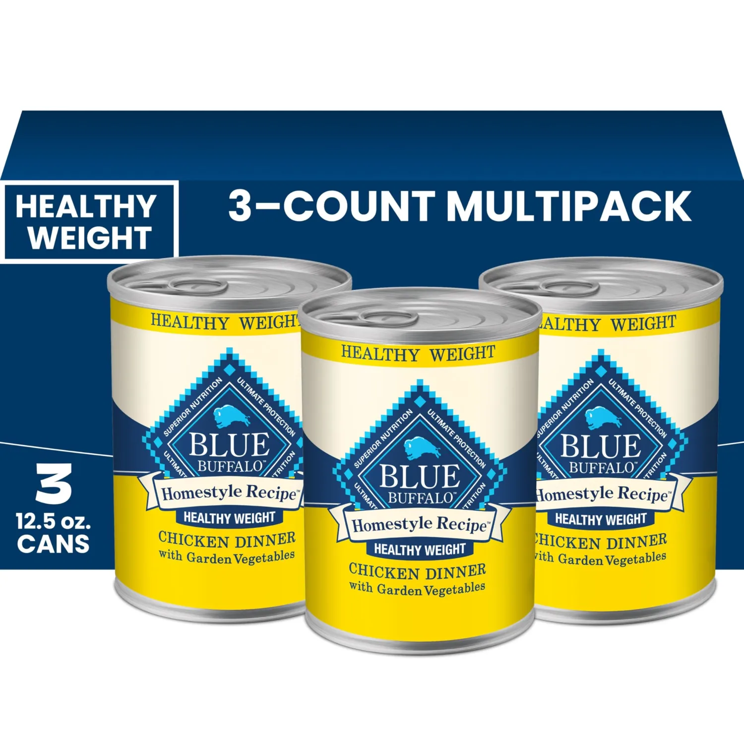 Blue Buffalo Homestyle Recipe Chicken Adult Wet Dog Food, 12.5 oz, 3 ct