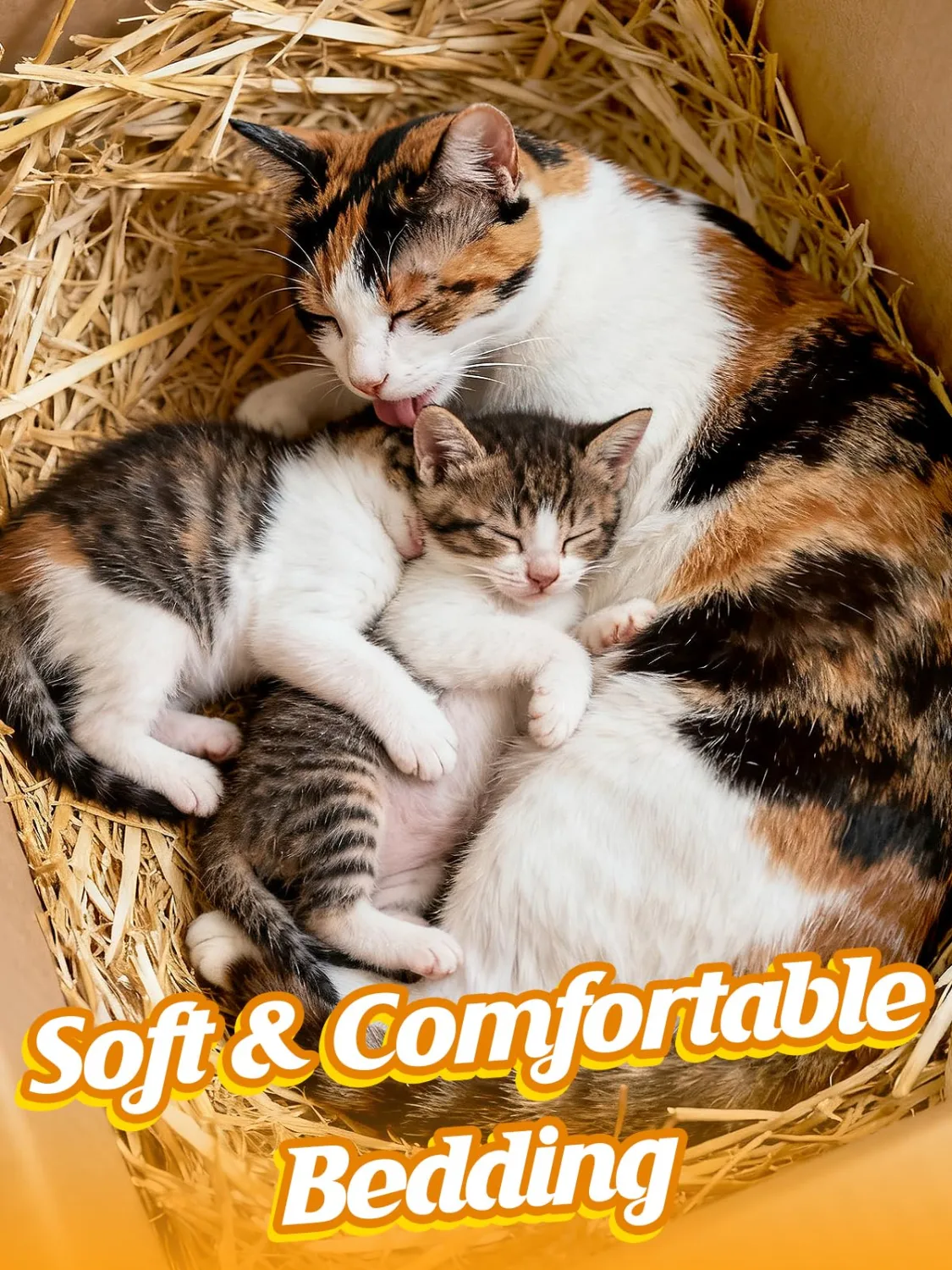 3lb Natural Soft Dry Wheat Straw for Stray Animal Bedding Cats Dogs Shelter