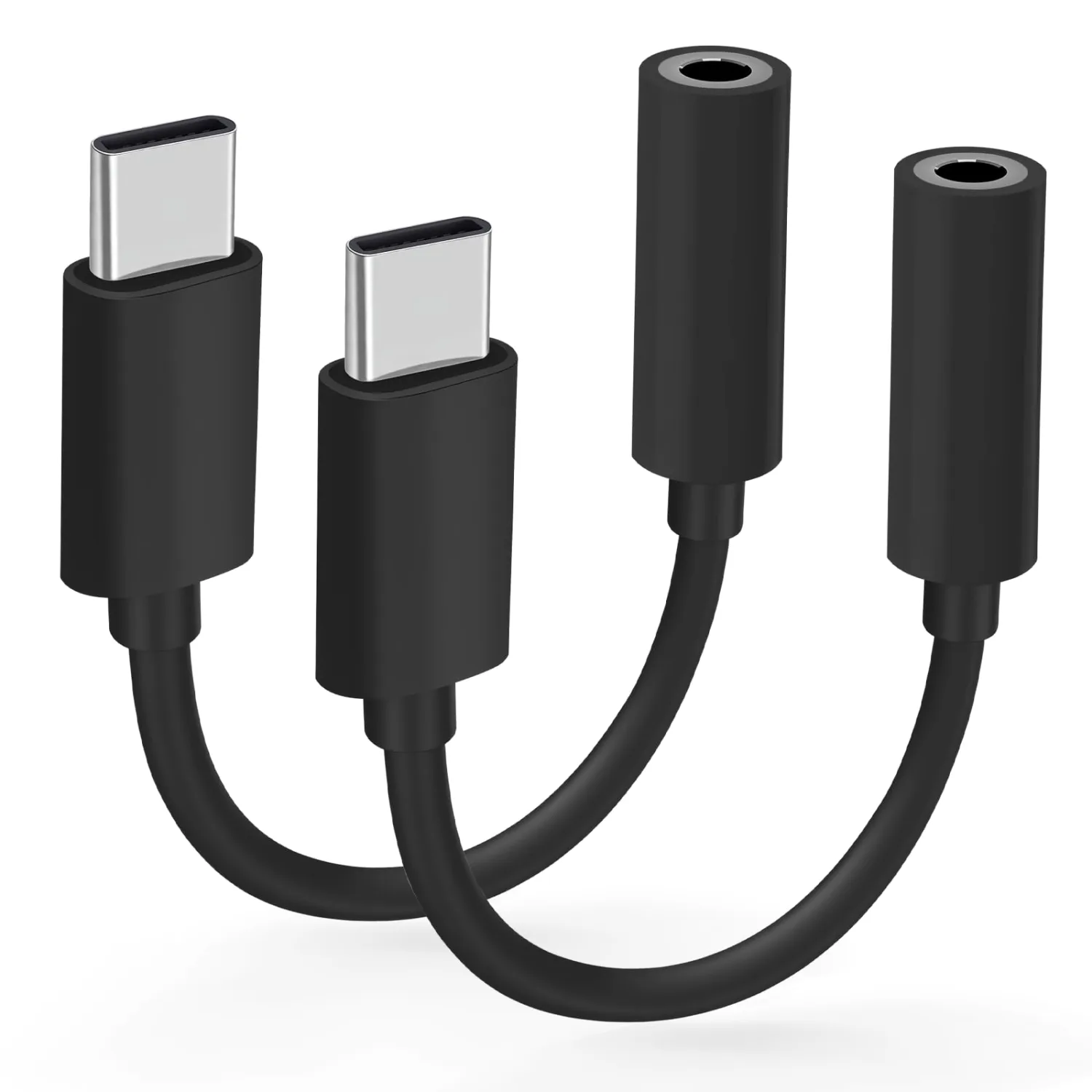 USB C to 3.5mm Headphone Jack Adapter for iPhone18/ iPhone17/ iPhone 16/16 Pro/15/15 Pro/Pro Max/Plus, Type C Aux Audio Dongle Cable Cord Compatible with iPad, Samsung Galaxy S23/S22, MacBook（Black）