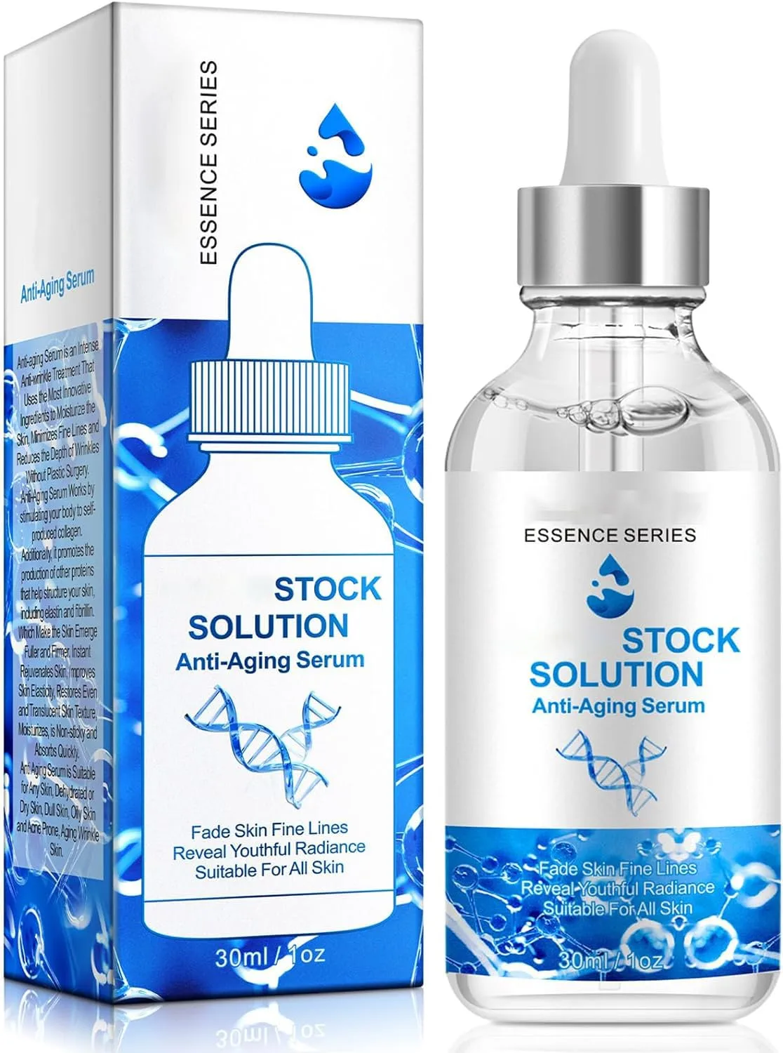 Facial Serum 1 Fl Oz, Anti Aging Serum For Face, Instant Face Tightening, Reduce Fine Lines, Wrinkles, Boost Skin Collagen, Hydrate & Plump Skin