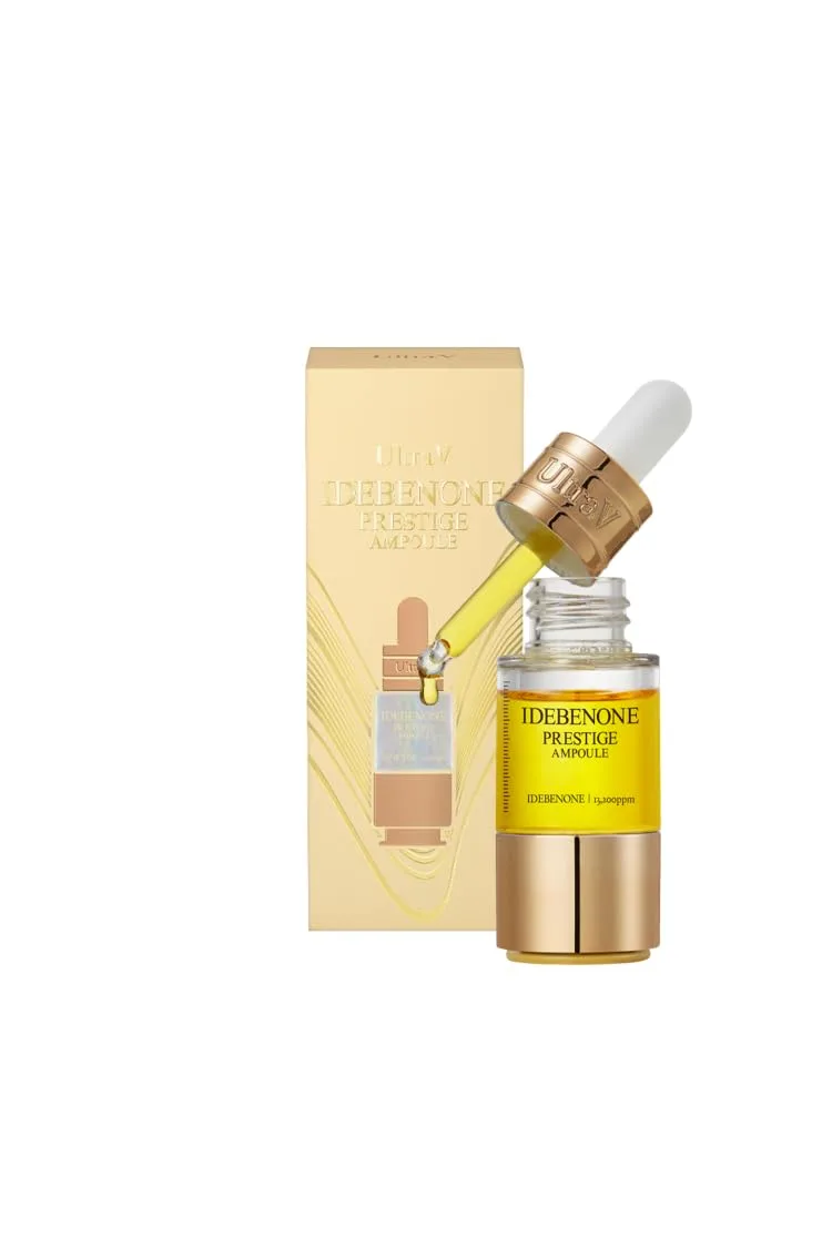 Ultra V Prestige Ampoule, 1Vial, Anti-Aging Antioxidant Serum, 0.34 fl oz Each - Antioxidant, Anti Wrinkle, Smoothes, Softens, Hyaluronic Acid, Peptides