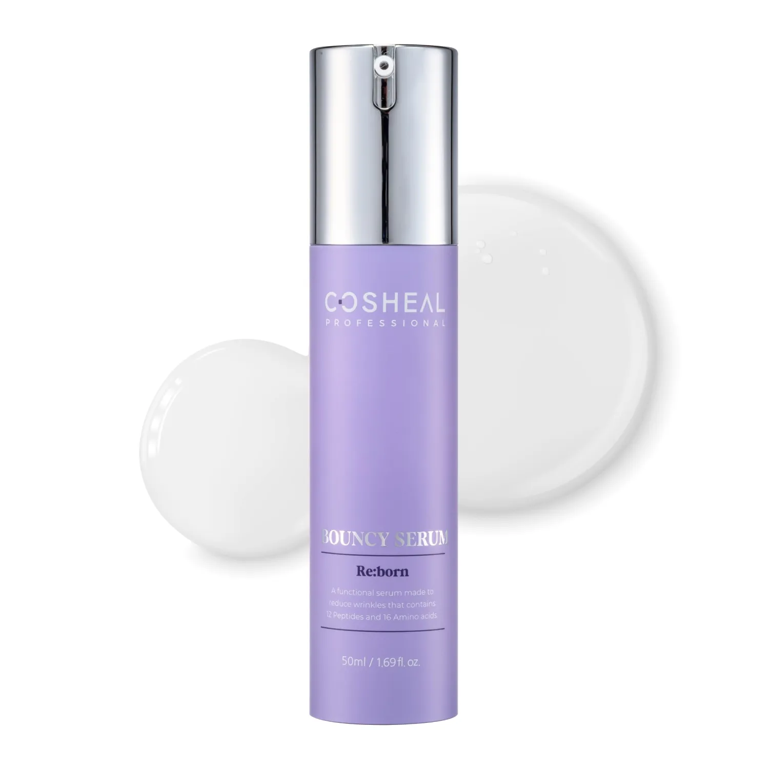 Bouncy Serum 1.69 fl oz, Silk-Finish Anti-Aging Serum with Peptide Complex & 16 Amino Acids, Boosts Elasticity & Hydration, Wrinkle Care, Korean Skincare