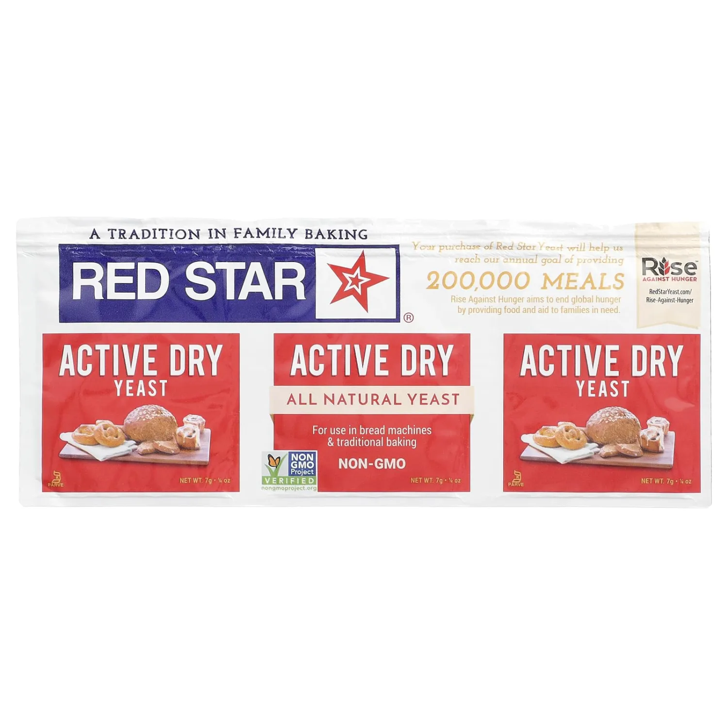 Red Star, Active Dry Yeast, 0.25 Ounce