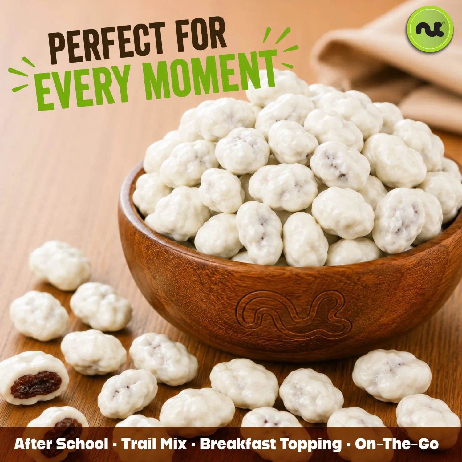 NUT CRAVINGS - Yogurt Covered Raisins (16oz, 1 LB)