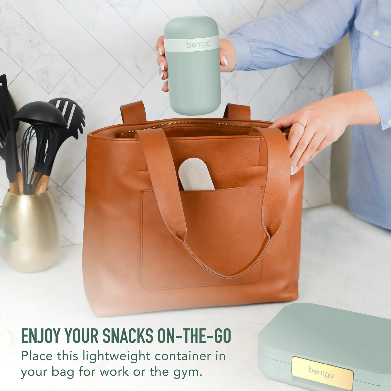 Bentgo Snack Cup, Leak-Proof Snack Container with Toppings Compartment