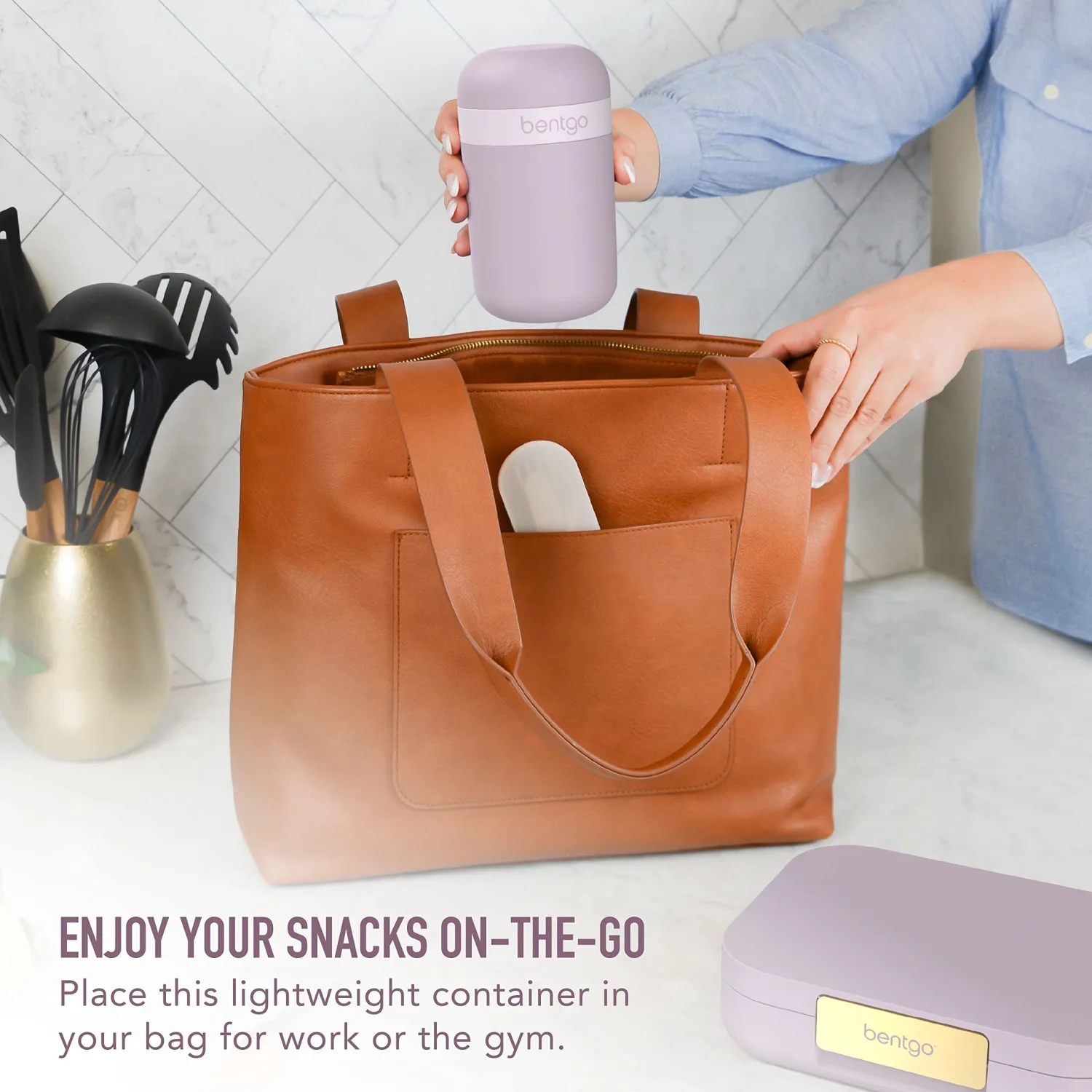 Bentgo Snack Cup, Leak-Proof Snack Container with Toppings Compartment