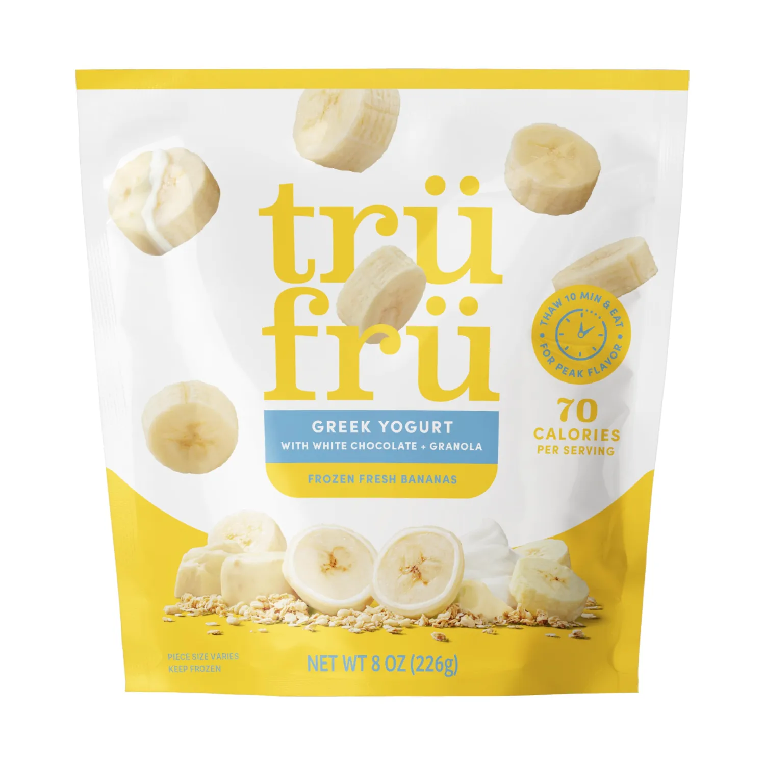 Tru Fru Frozen Bananas in Greek Yogurt & Granola, 8 Ounce Bag