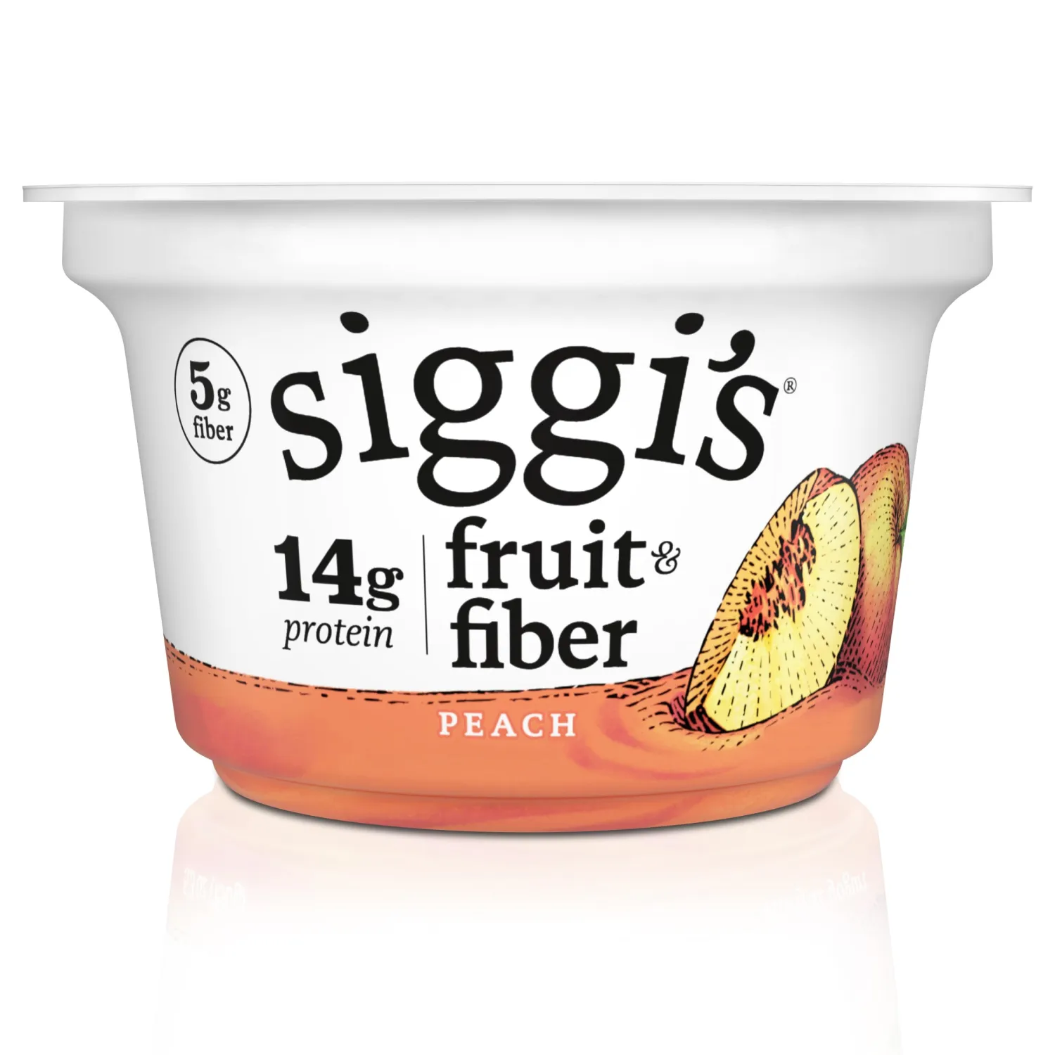 siggi's Fruit and Fiber Peach Nonfat Yogurt, 5.3 oz Cup