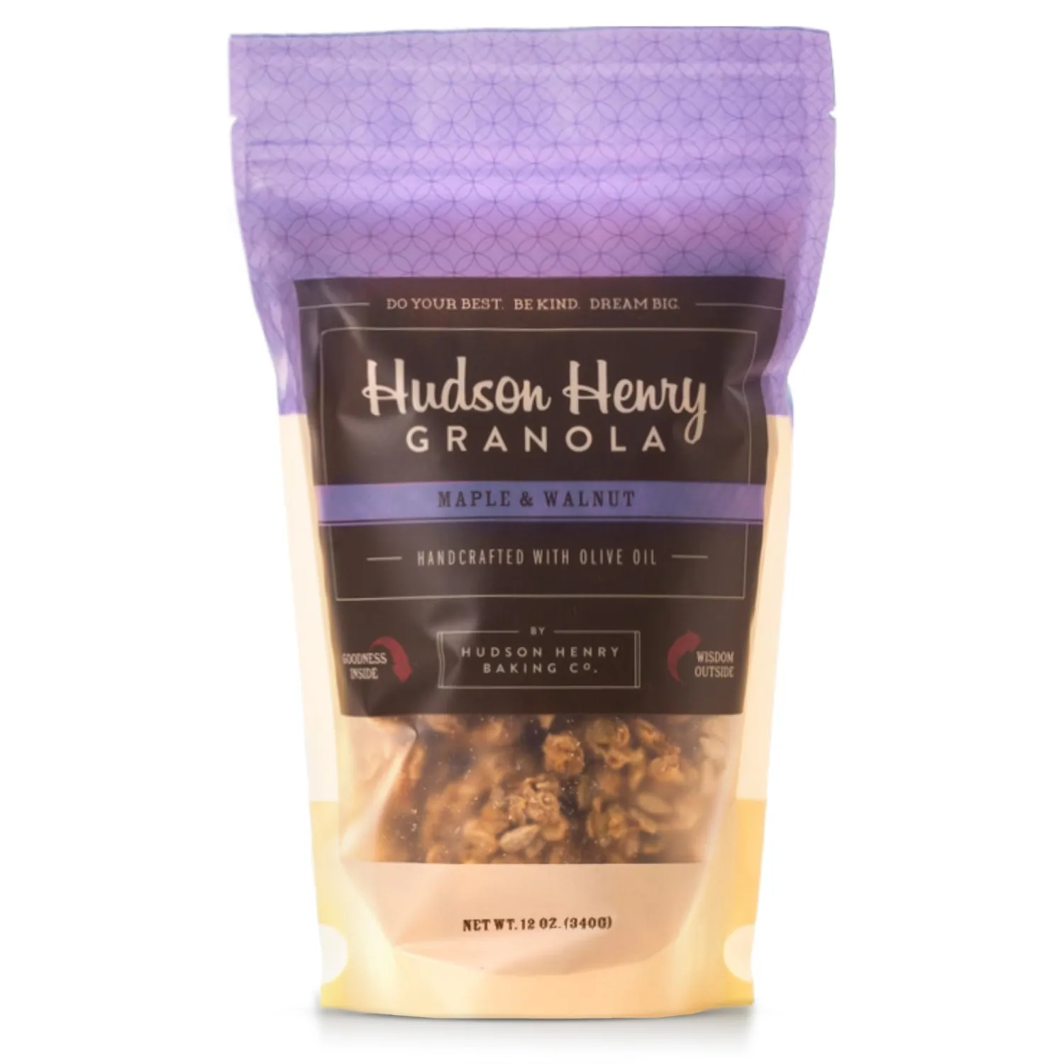 Hudson Henry Maple Walnut Granola | Gluten Free Granola with Nuts and Seeds | Vegan, Non-GMO & Small Batch Baked with Pure Maple Syrup & Extra Virgin Olive Oil | 1 Pack, 12 oz Bag
