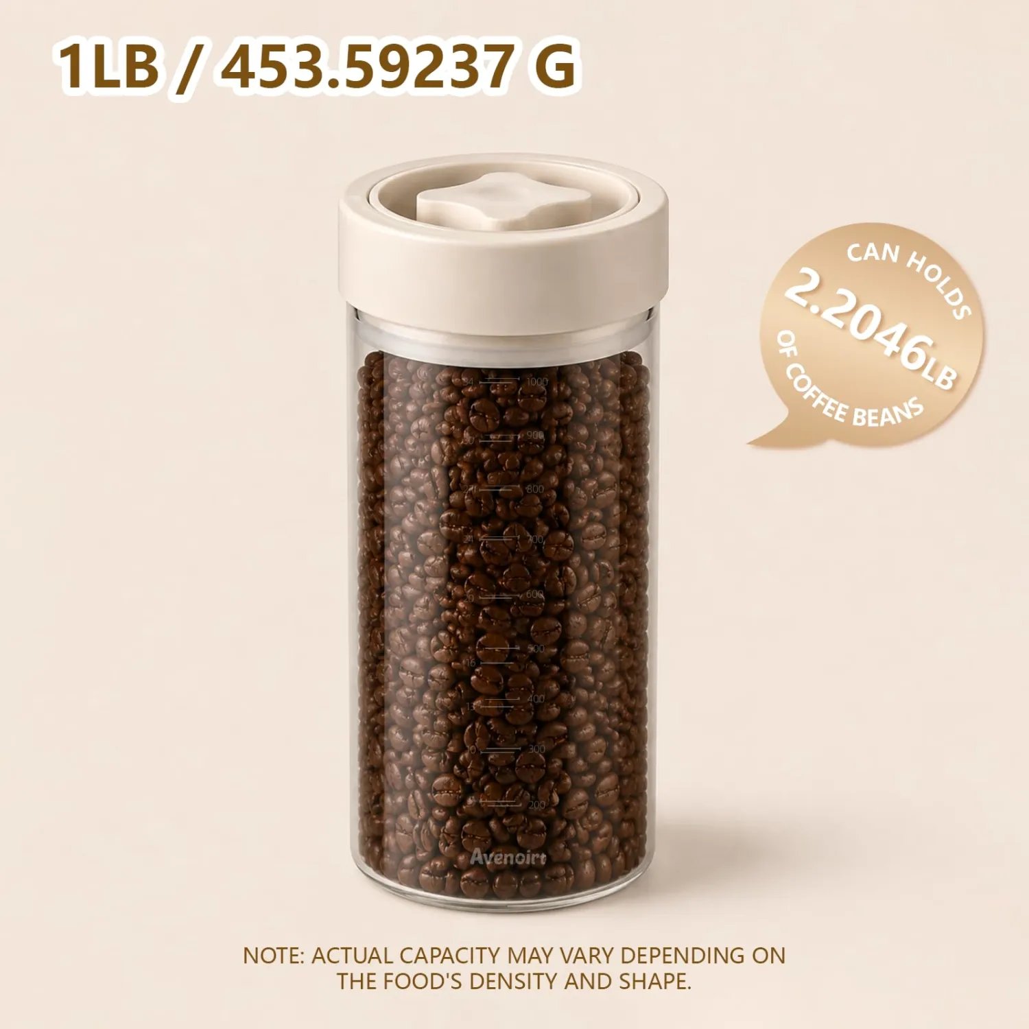 34oz Airtight Glass Storage Jar, Yogurt Container