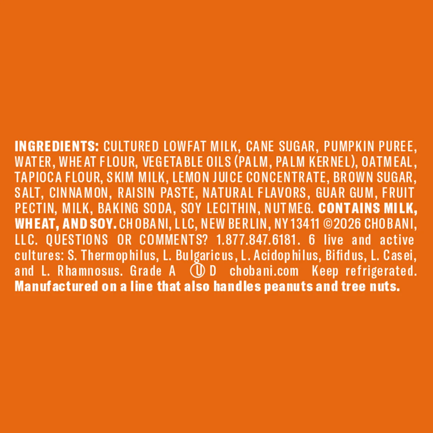Chobani® Flip® Low-Fat Greek Yogurt Pumpkin Harvest Crisp 4.5oz 4-pack