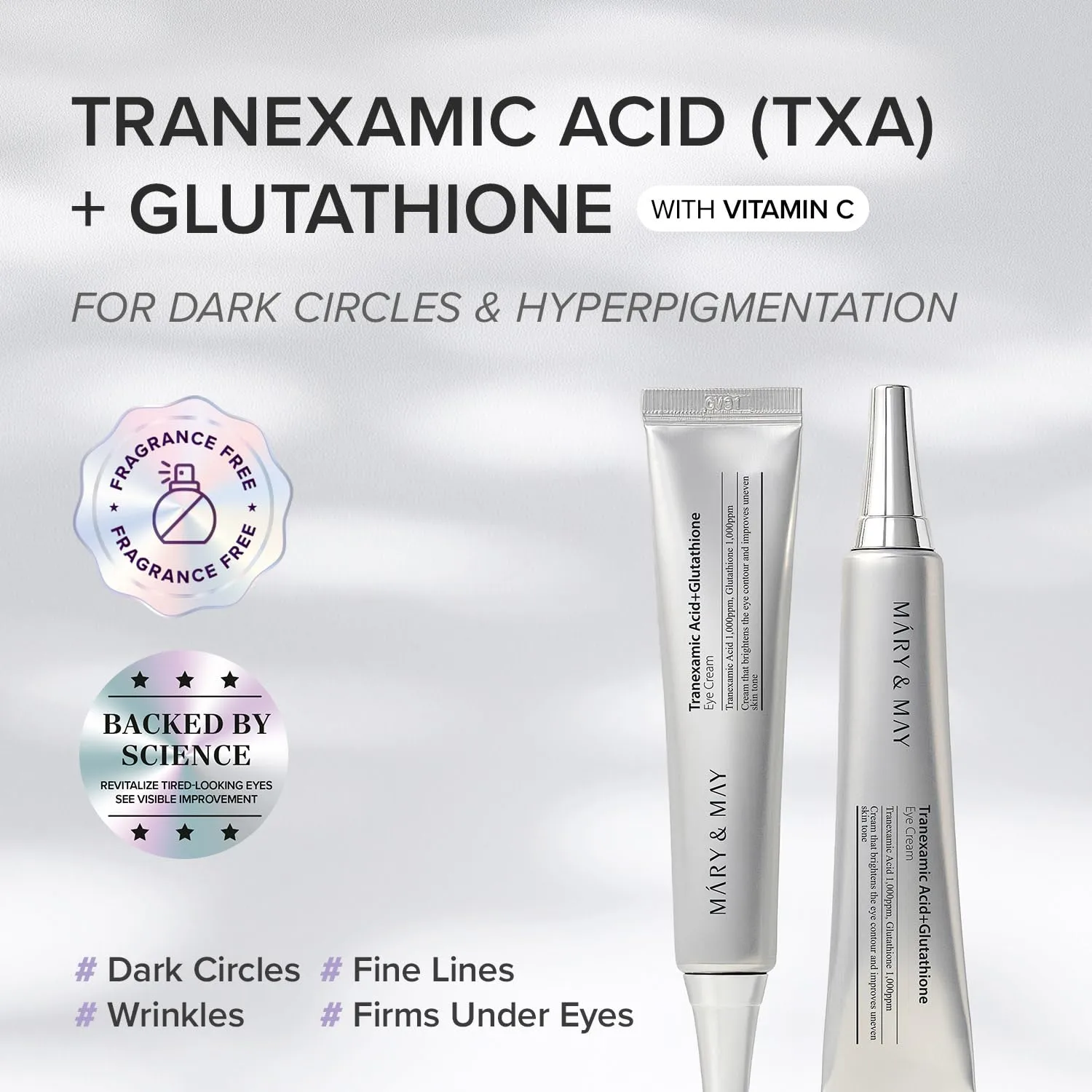Mary&May Tranexamic Acid + Glutathione Under Eye Cream (1,000ppm Each) 30g