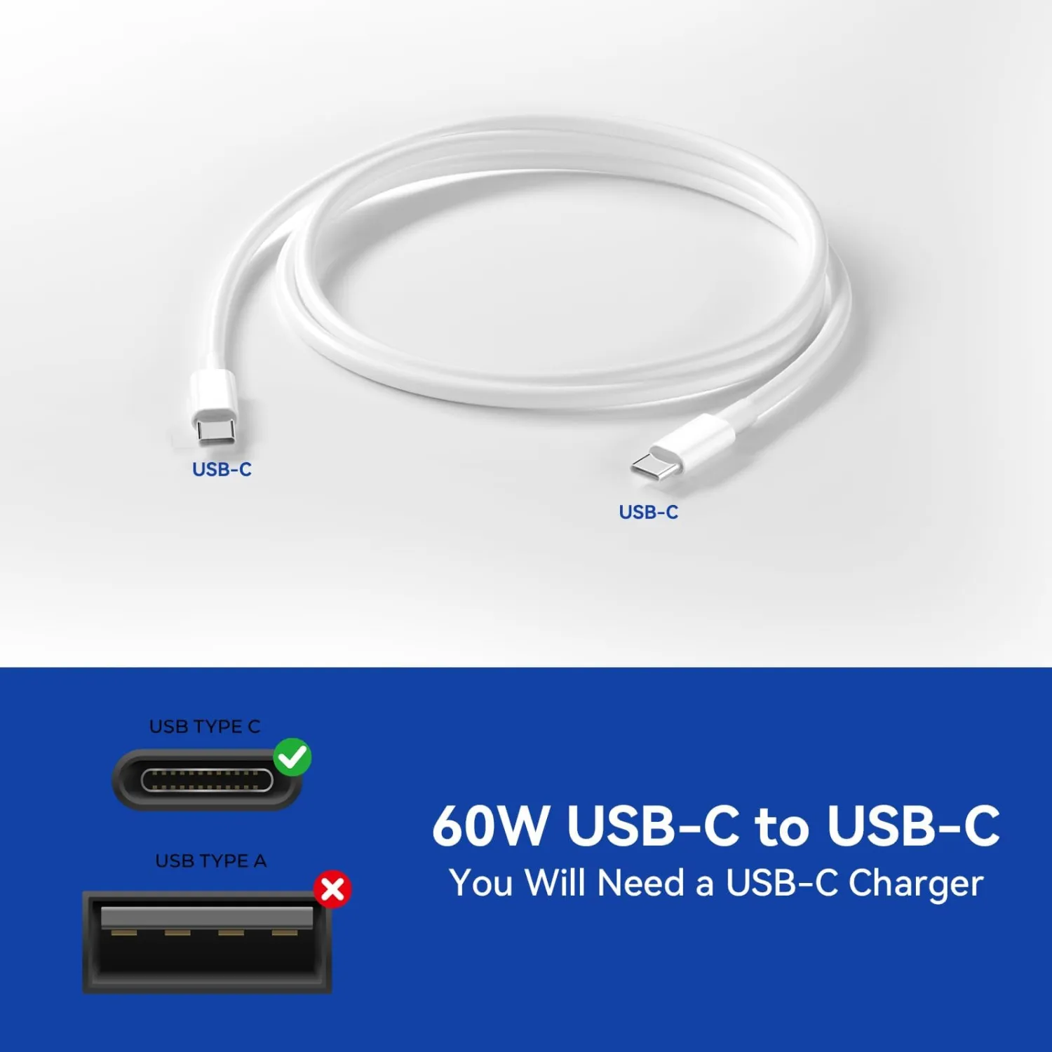 3-Pack 60W USB C to USB C Cable 6.6FT for iPhone 18/17/16/15