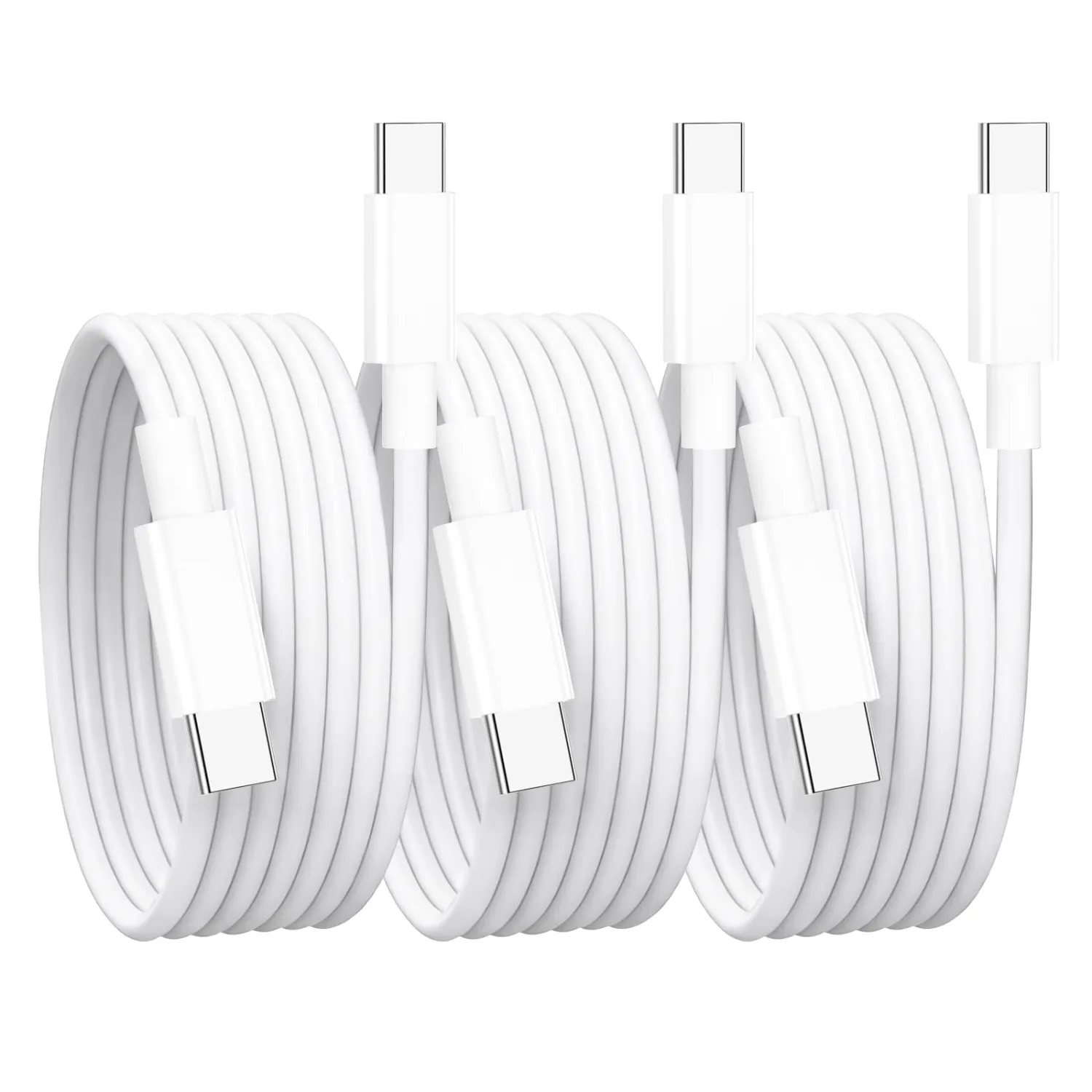 3-Pack 60W USB C to USB C Cable 6.6FT for iPhone 18/17/16/15
