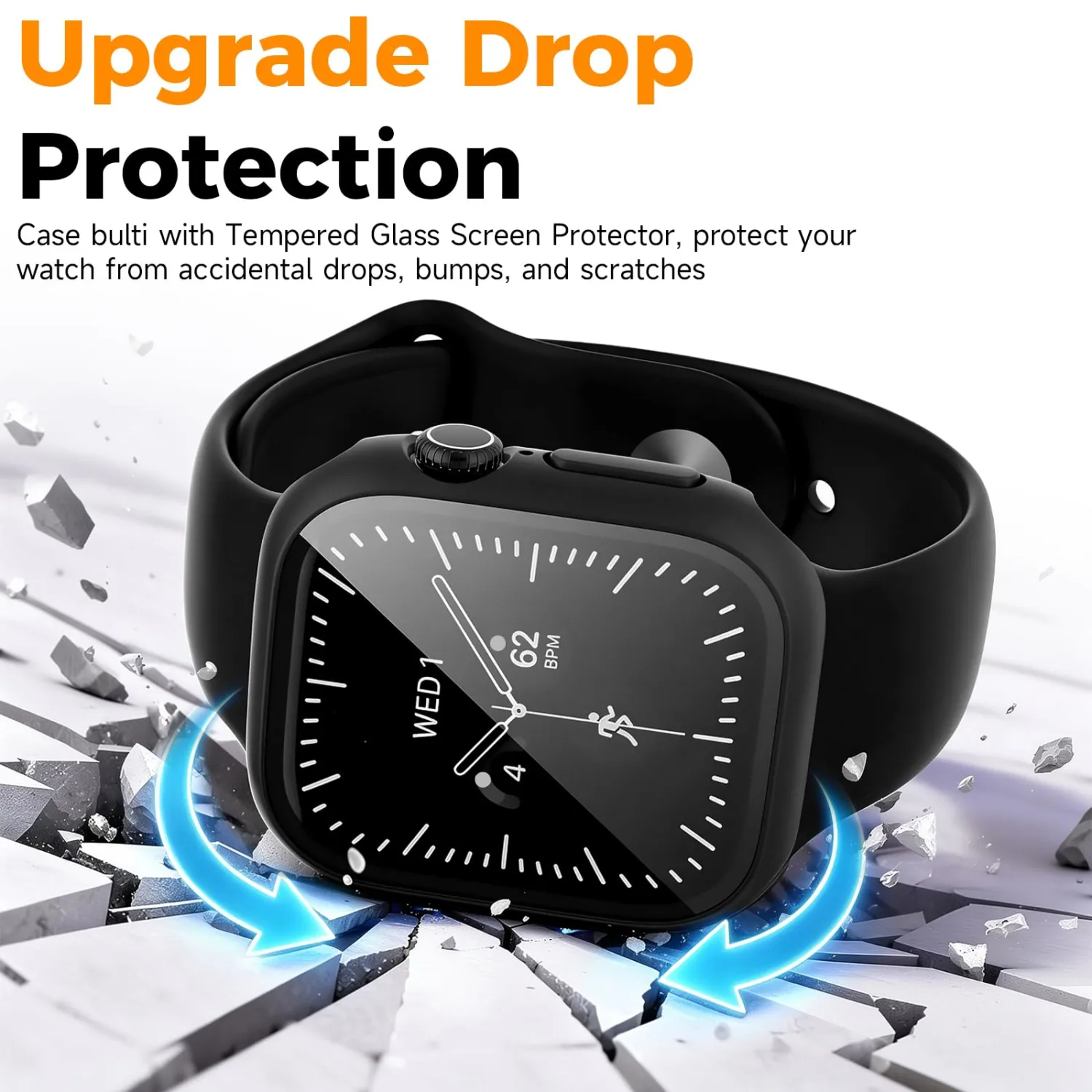 6 Pack Case for Apple Watch Series 12 46mm with Screen Protector