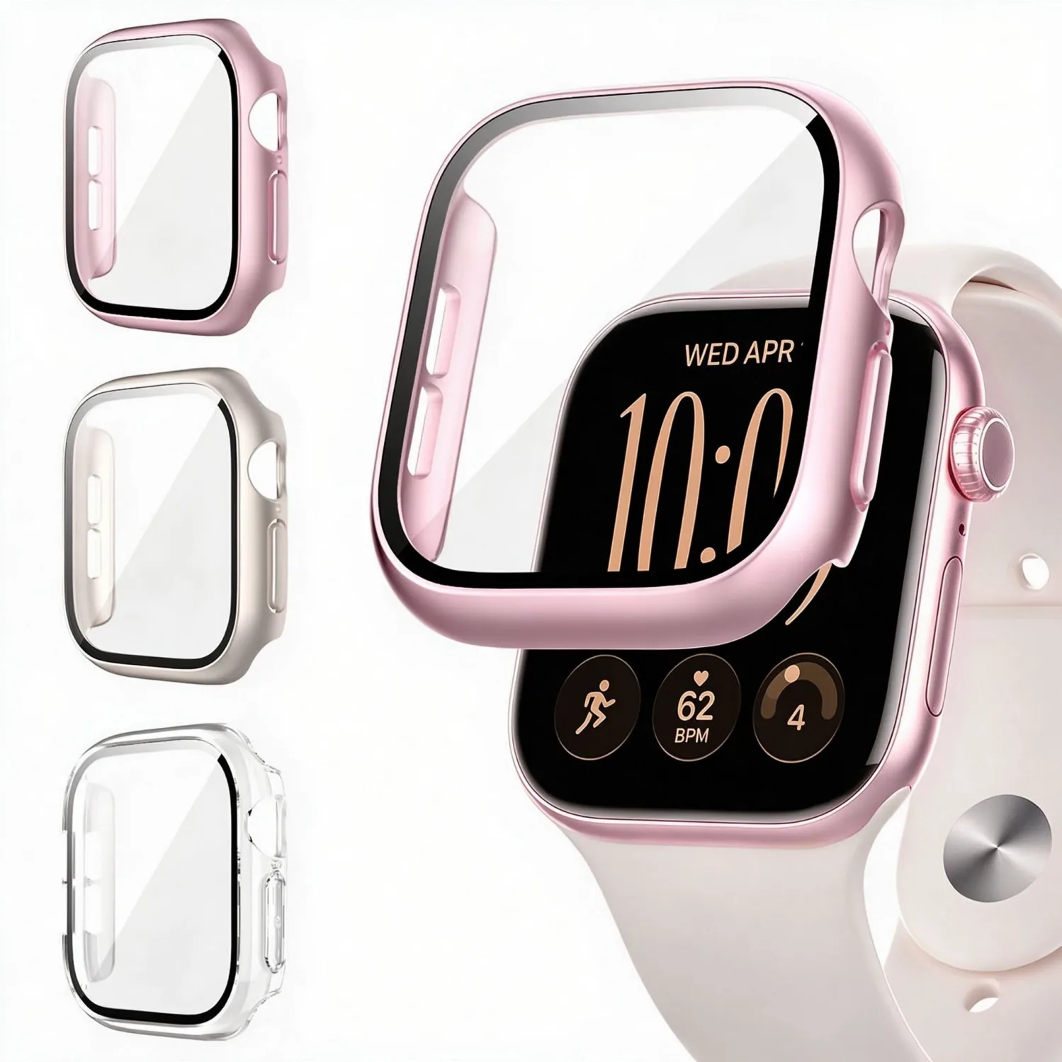 Case with Tempered Glass Screen Protector for Apple Watch Series 12 42mm