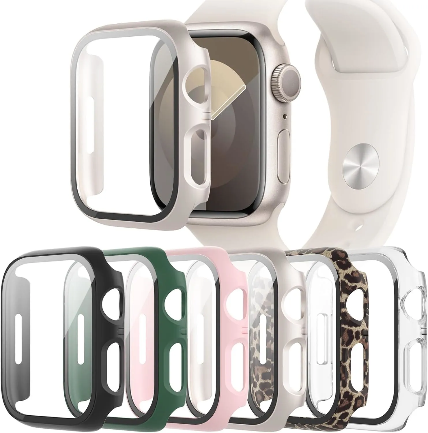 6-Pack Case with Screen Protector for Apple Watch Series 11/10 42mm