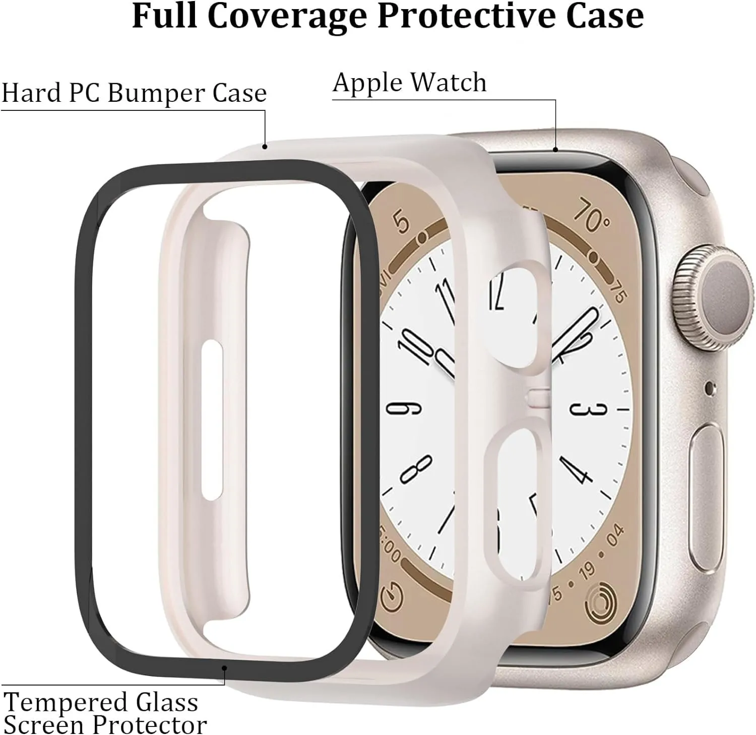 6-Pack Case with Screen Protector for Apple Watch Series 11/10 42mm