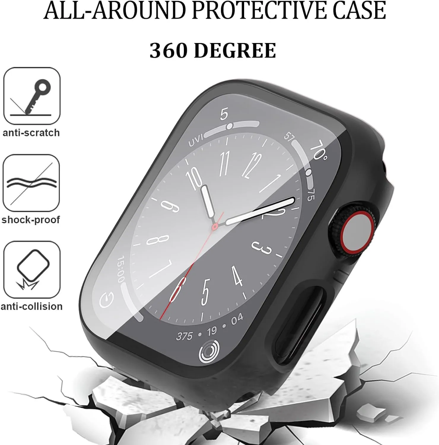 6-Pack Case with Screen Protector for Apple Watch Series 11/10 42mm