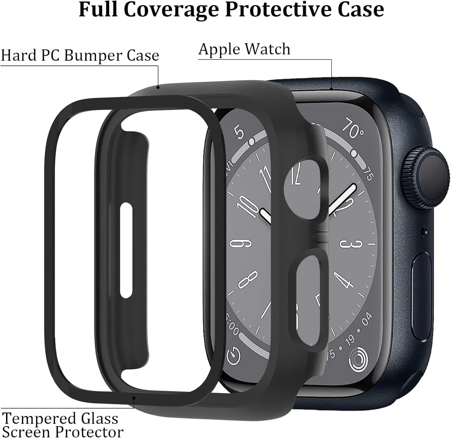 6-Pack Case with Screen Protector for Apple Watch Series 11/10 42mm