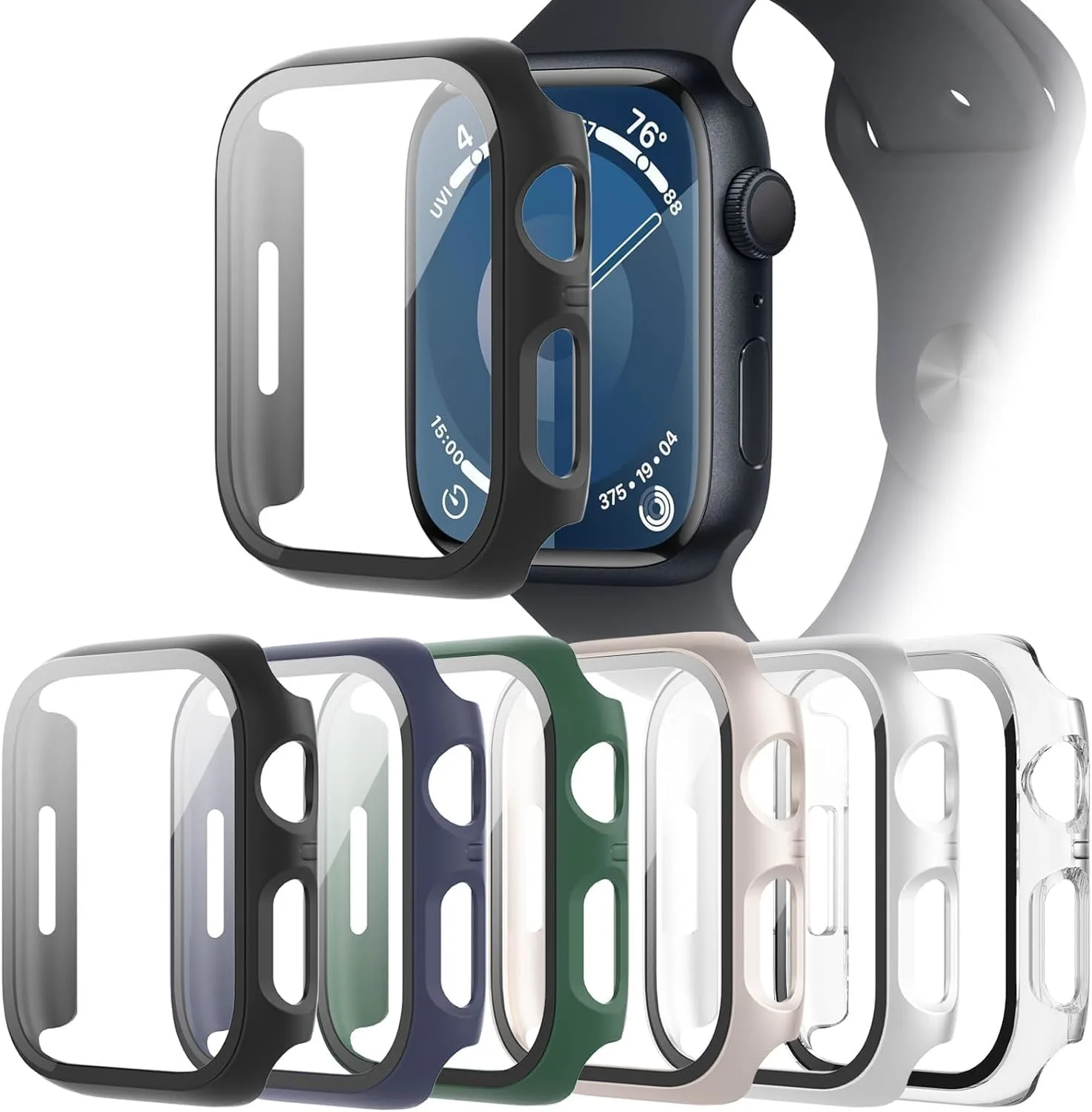 6-Pack Case with Screen Protector for Apple Watch Series 11/10 42mm
