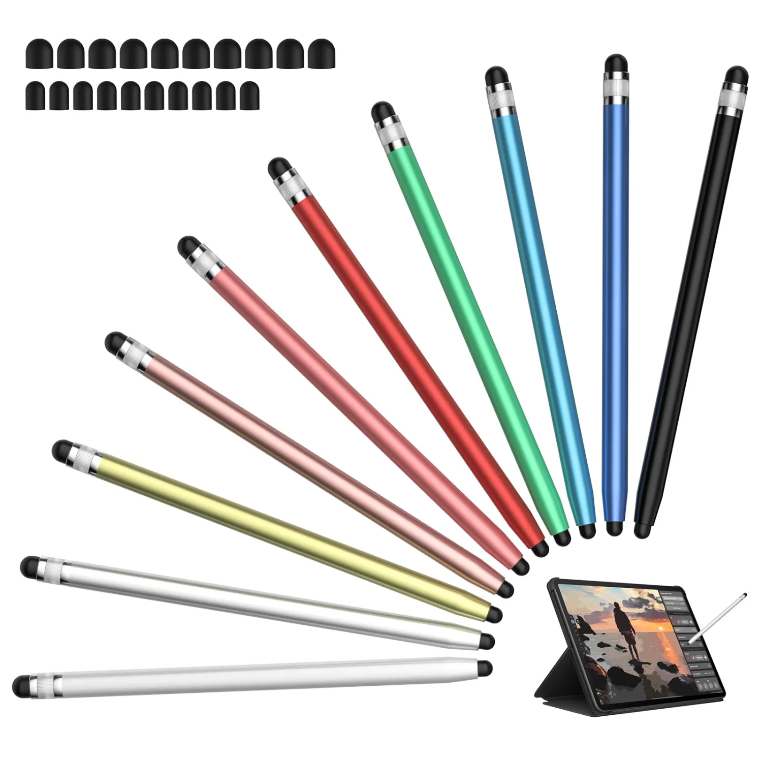 Stylus 10Pcs, Stylus Pen for Touchscreen iPad iPhone Android Stylists Pens