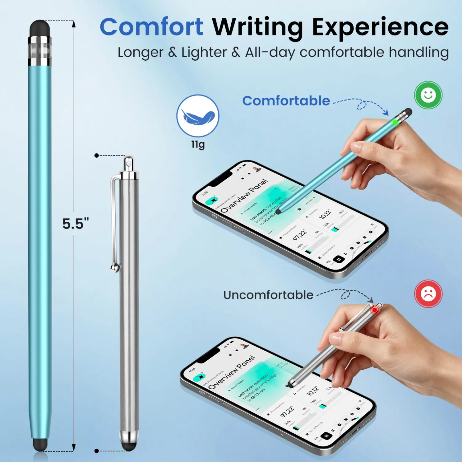 Stylus Pen for ipad Android iPhone Duo All Touchscreen, 10Pcs