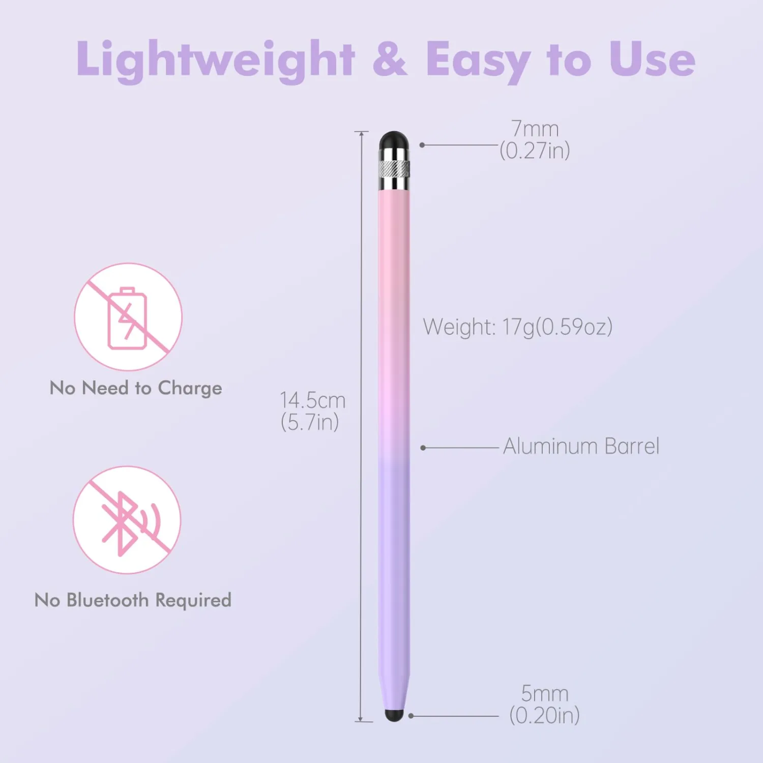 STYLUSHOME 5Pcs Stylus Pens, 2 in 1 Stylists Stylus Pen for Touchscreen
