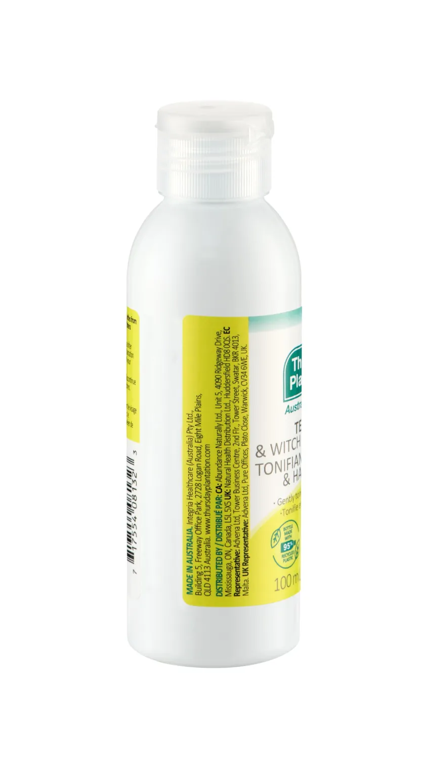 Thursday Plantation Tea Tree & Witch Hazel Toner - Purifies & Tightens Pores - Face Toner for All Skin Types - Smoothing & Radiant Skin - 3.37 fl. oz (100ml)